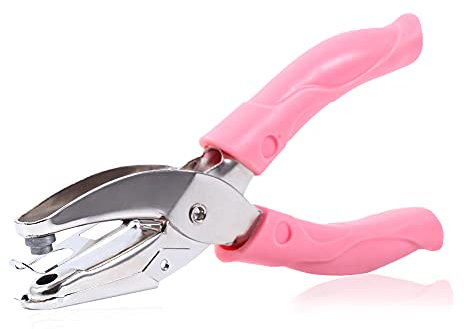 SPEEDWOX Perforatrice à papier en forme de cœur, d'étoile et de cercle avec poignée rose douce - Outil de perforation de papier - 15,2 cm (6 mm)