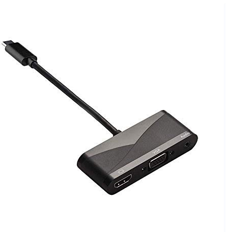 WYKDL Cable Adaptador USB3.1 Tipo C for HDMI a VGA con Audio Tipo C a VGA de Alta definición por Cable USB del Ordenador portátil C estación de Acoplamiento