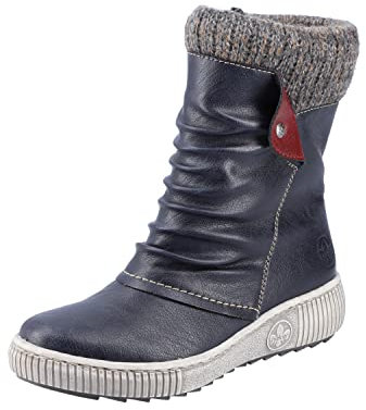 Rieker Z6693, Stivali alla Moda Donna, Blu, 37 EU