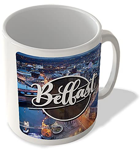 McMug - Belfast Night Landscape - Northern Ireland - Mug, Ceramic, 11fl.oz.