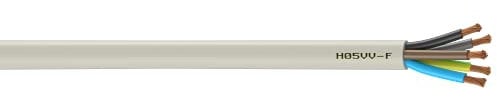 Câble électrique 5 G 1.5 mm² ho5vvf L.10 m, blanc