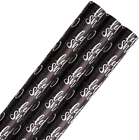 Hallmark Weihnachts-Geschenkpapier-Packung – 3 Rollen in 1 textbasiertem Design