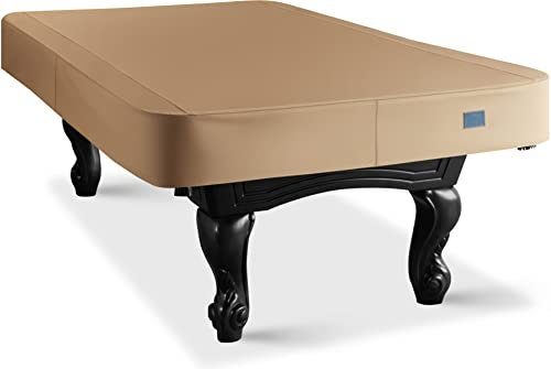 BEARCOVER Heavy Duty Leatherette Billiard Pool Table Cover, Waterproof & Tearproof Cover for Pool Table 7/8/9FT (10 Colors Available) (7 Feet/Wheat Brown)