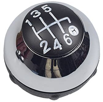 Hacreyatu 5/6 Gang Schaltknauf Stick Schalthebel Passend für Fiat 500 2012-2018 (Chrome, 6 Gang)