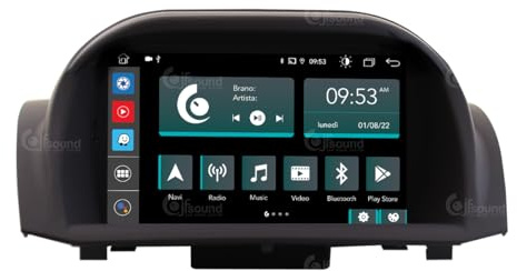 JF Sound - Autoradio Custom Fit X9C - Per Ford Fiesta MKVI (2008-2012) - Android Octa-Core - 4GB RAM - 64GB ROM - GPS - WiFi - CarPlay/Android Auto Wireless - Touchscreen 7 - DAB+
