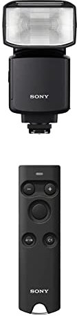 Sony HVL-F60RM2 | Externer Blitz mit kabelloser Funksteuerung, Schwarz, HVLF60RM2.CE7 & RMT-P1BT Bluetooth Fernbedienung (passend für A6400, A7M3, A7RM3, RX100M7) schwarz