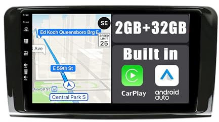 YUNTX Android 11 IPS Autoradio für Mercedes Benz GL ML Class W164 X164 ML350 ML450 ML500 GL320 GL450-[Eingebautes Wireless CarPlay/Android Auto/GPS]-Kamera-DAB/Lenkradkontrolle/Mirror-Link/Bluetooth
