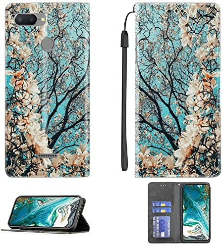 Aroepurt Cover per Redmi 6 Custodia Compatibile con Redmi 6 Cover Case Custodia Pelle Sintetica Cavalletto Magnetico Custodia a Portafoglio CPT56