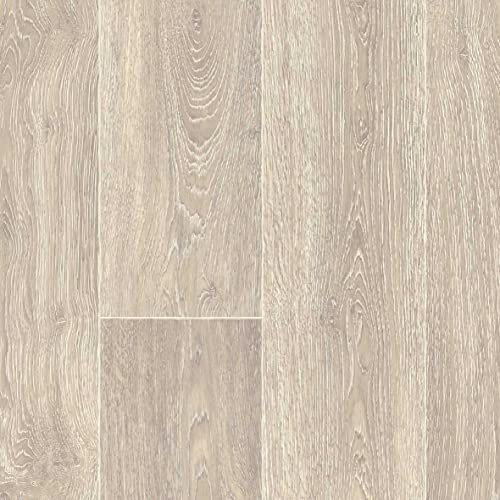 Vinyl Rollenware in 3 m und 4 m Breite | PVC Boden in Holzoptik hell ideal für Wohnzimmer und Kinderzimmer | Vinylboden Meterware modern (3 m x 4 m)