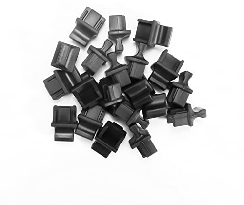 Lot de 20 capuchons anti-poussière RJ45, prises de port Ethernet, protecteur de port de commutateur | Fiches de port Ethernet, pour fibre optique cuivre RJ45 femelle, matériau silicone/TPE