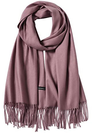 MaaMgic Schal Damen Warm Winter Herbst unifarben Baumwolle mit quasten/fransen, 40+ Farben Einfarbig & Kariert Pashmina xl Stola Schals MEHRWEG,Marmelade 2023
