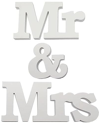 Mr & Mrs Holzbuchstaben für Hochzeit, Mr and Mrs Deko Hochzeit Dekoration,Mr und Mrs Geschenke,Mr & Mrs Zeichen Hochzeit Deko Tisch,Mr & Mrs Holz Buchstaben,Mr & Mrs Deko Hochzeit