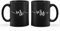 Kunlisa Mr & Mrs - Juego de tazas de café para bodas y parejas, 325 ml (negro)