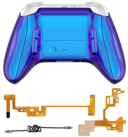 eXtremeRate VICTOR X Remap Kit per Xbox Series X S Controller,6 Profili&Cover Posteriore&Grip&4 Tasti Posteriori per Xbox Series X S Joystick Model 1914(NON Include Controller)-Camaleonte Viola Blu