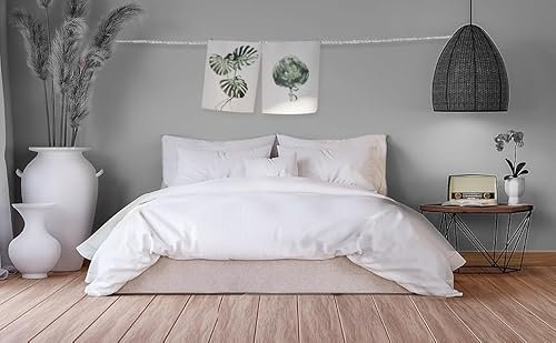 Homesty Premium Bettwäsche 200x200 cm + 2 Kissenbezüge 80x80 cm – 100% Baumwolle Bettbezug Set 3 Teilig Öko Tex mit YKK Reißverschluss Weiß weich & atmungsaktiv