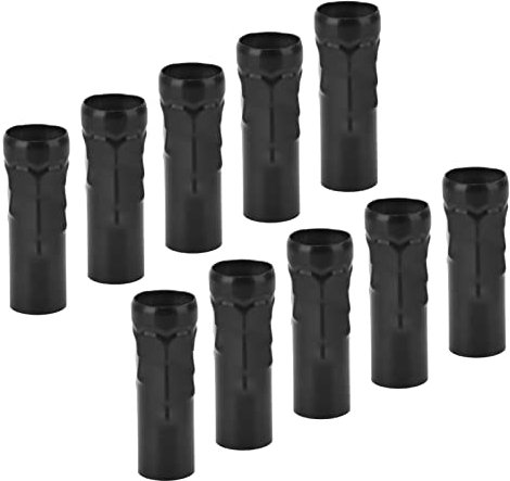 10 Pièces Couvre-Douille En Forme De Bougie, 3 Pouces De Haut Couvercle De Bougie En Fer Manchons D'égouttement Manchons De Bougie En Métal Base De Candélabre Pour Lustre E14(Noir)