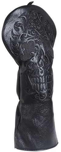 Craftsman Golf Black Skull Driver Headcover Cover Protector Fits up to 460cc Head