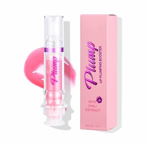 FUUZIO Keiko Plump Serum, Keiko Lip Gloss, Plumping Lip Oil with Chili Extract, Glossy Finish Lip Glow, Lip Plumping Booster Plump, Fuller Lips Instantly, Ultra-Hydrating & Nourishing