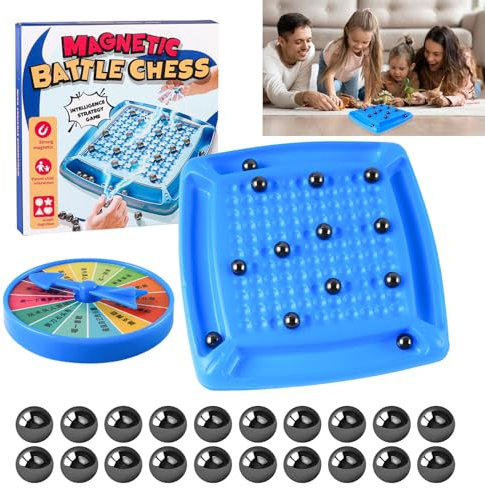 Magnetisches Schachspiel, Magnetic Schachspiel, Kampfschach Mit Magnetisch, Reisen Schach Magnetisch, Puzzle Checkers Spiel, Tragbares Schachbrett-Party Für Familientreffen