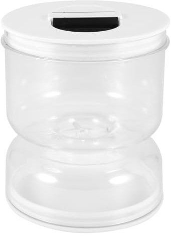 Aflytep Pot de Cornichon et Sablier D'Olive, Pot de Cornichon S¨¦Par¨¦ de Humide et Sec, Pot de Cornichon avec Passoire, S¨¦Parateur