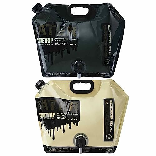 2 Sac À Eau 8L Sans BPA Bidon D'eau Pliable, Sac D'eau Pliant Extérieur, RéServoir D'Eau Pliable Potable, Bidon À Eau Souple Pliable Avec Robinet Pour Camping Randonnée Voyages Pique-Nique Barbecue