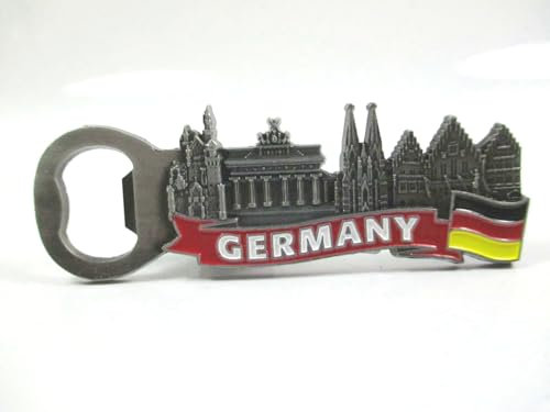 Generic Germany Flaschenöffner mit Magnet Metall Souvenir Berlin Köln Frankfurt Schloss