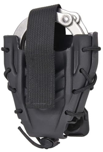 Handschellen-Holster, offene Handschellen-Hülle, Strafverfolgungs-Manschettentasche, Strafverfolgungs-Manschettenhalter, passend für S&W Handschellen / Scharnierhandschellen / andere Handschellen (1