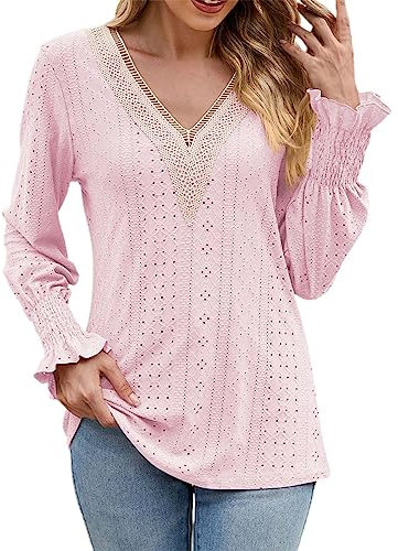 HOOUDO Sale Angebote Blitzangebote Fruehlings Klamotten Teenager Maedchen T Shirt Damen Sportlich Sommer Gadgets Frauen Leinen Tunika Damen Lang Ringelshirt Grün Weiß Meine Bestellung Sale