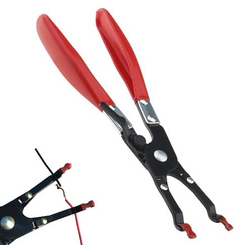 Metall Schlauchklemmenzange, Löt Zange, SchlauchklemmenzangeUniversal, Auto Löthilfe Zange, Soldering Wire Holder für die Autowartung Reparatur, Rot
