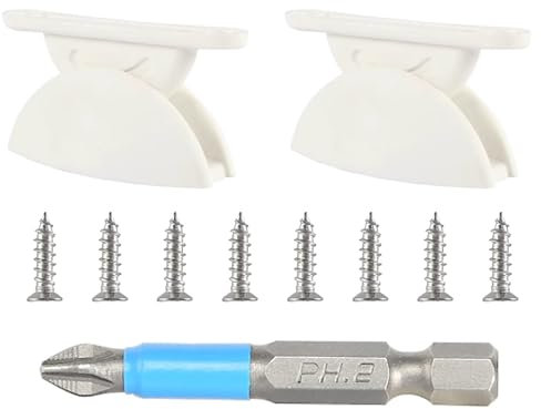 HAPPOW 2 Stück Türfeststeller Wohnmobil, Türhalter Wohnwagen, Türfeststeller Nylon Material, mit Schrauben und Bohrer, Ersatzteile Türhalter Türstopper Wohnmobil, für Wohnmobil Boot(Weiß)