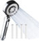 Nafall Pommeau de Douche Haute Pression avec Filtre – Douchette Douche Salle de Bain avec 5 Modes de PulvéRisation, Pommeau Douche Filtrant Anti Calcaire economie deau, Shower Head Chromée Noir