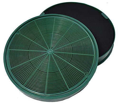 AllSpares Aktivkohlefilter (2 St.) für Dunstabzugshauben | AEG-Electrolux Zanussi EFF77, 50290659007, MCFE31, 9029801306, 9029793578 | I.KE.A. NYTTIG FIL 500/004.019.55 | Franke 112.0016.755 | Ø200mm