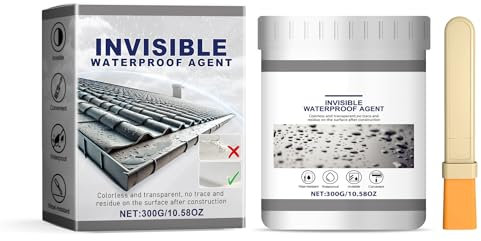 Invisible Waterproof Sealant, 300g Transparent Waterproofer, Water Leakage Sealant, Waterproof Glue with Brush, Adhesive Coating for Cracks, Waterproof Coating for Indoor and Outdoor, 05