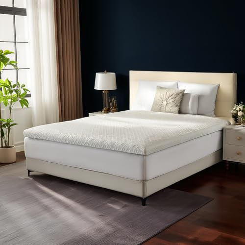 Mendale Topper 200 x 200 cm H2 & H3 8 cm altezza due gradi di durezza – 7 zone schiuma fredda e schiuma gel, coprimaterasso in gel per letto Boxspring, certificato Öeko-Tex, Certipur-US Mattress