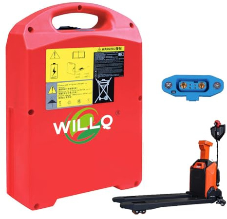 WILLQ Batteria al Litio per transpallet Elettrico 48V 24V 15AH 20AH 30Ah 40Ah Pacco Batteria Lifepo4 per Carrello elevatore per CBD18/20J-LI3 Accessorio di Ricambio