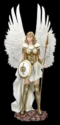 Figuren Shop GmbH Engelfigur – Seraphina, die Wächterin des Lichts – handbemalte Schutzengel-Deko (67 cm) – Tales of Aurelion Collection – Geschenkidee für Trost, Licht & Zuversicht