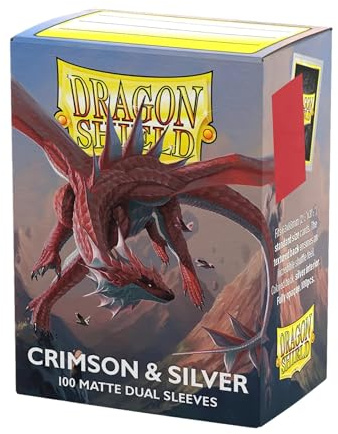 Dragon Shield: Matte – Dual Crimson & Silver(100)