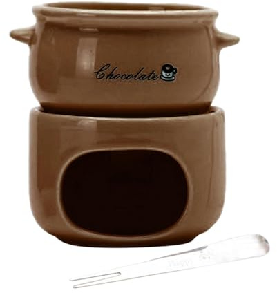 MotiveTech Fondue Set mit Gabel Und Butterwärmer für Tapas Karamellparty