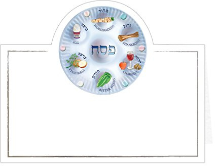 Passover Placecards With Seder Plate Design