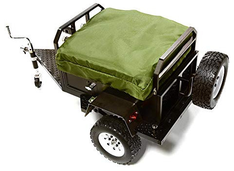 Integy RC Model Alloy Realistic Model Camping Trailer w/Roof Top Tent for 1/10 RC 390x195x175mm