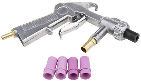 YINETTECH 8 in 1 Sandstrahlpistole Air Siphon Feed Sandstrahlpistolen 4,5 mm / 5 mm / 6 mm / 7 mm Keramikdüsenspitzen Kit