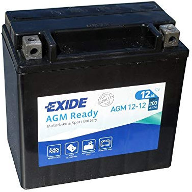Batteria moto EXIDE AGM12-12 12AH AGM ready 200N dimensioni 150X90x145