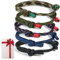 zooting 5 Stück Geflochtene Armbänder Set für Mann Frau,Bunt Marine Seil Schnur Nautische Surf Armband für Männer Herren Jungen,Handgemachtes Navy Seil String Armreif Einstellbar Armkettchen Geschenk