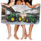 FSTGF PengMing Farm Traktor Premium 100% Polyester Großes Strandtuch, geeignet für Hotel, Schwimmbad, Fitnessstudio, Strand, natürlich, weich, schnell trocknend