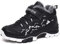 Scarpe Invernali Fodera Calda Scarponi da Neve Unisex-Bambini Scarpe da Trekking Laccio Stivali Invernali per all'aperto Antiscivolo Impermeabile,nero,34