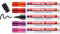 edding 3000 Permanentmarker - rot, orange, pink, lila, schwarz - 5er Set - Rund-Spitze 1,5-3 mm - schnell trocknend, wasserfest, wischfest - für Karton, Kunststoff, Holz, Metall - Universalmarker