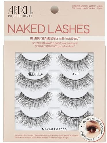 Ardell Naked Lashes Echthaarwimpern, das Original für einen unverkennbaren Look (Style 423-4 Pack)