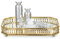 Nuptio Bandeja Decorativa Bandeja Espejo Dorado para Tocador Joyería, Bandeja Rectangular para Velas Bandeja para Bebidas, Platos y Bandejas para Velas Bandeja para Servir Bandeja Perfumes Bodas