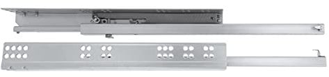 Amig - Set di 2 guide scorrevoli Mod.40 in acciaio zincato per cassetti di mobili, cassettiere o armadietti | a rimozione parziale con chiusura automatica | resistenza di carico: 25 kg/coppia,