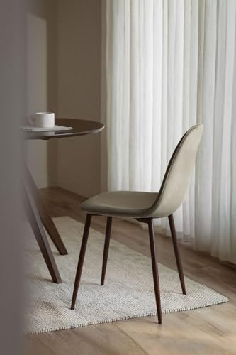SKLUM Chaise de Salle à Manger en Velours Glamm Bois foncé Brun Blé